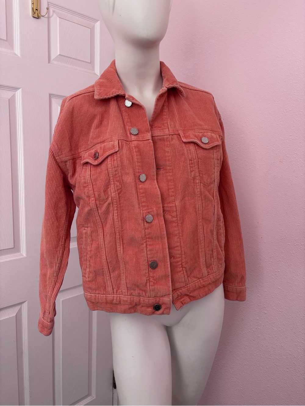 BDG Urban Outfitters Pink Corduroy Jacket (Fits like M) - Picture 2 of 7